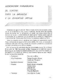 Asociación Paraguaya de Teatro para la Infancia y la Juventud (APTIJ) | Biblioteca Virtual Miguel de Cervantes