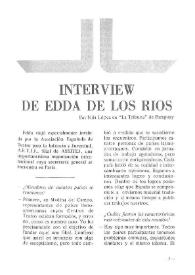 Interview de Edda de los Ríos / por Nila López en "La Tribuna" de Paraguay | Biblioteca Virtual Miguel de Cervantes