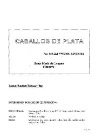 Caballos de plata / por María Teresa Artzaga | Biblioteca Virtual Miguel de Cervantes