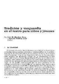 Tradición y vanguardia en el teatro para niños y jóvenes / por Inés M. Martiatu Terry y Gerardo Fulleda León | Biblioteca Virtual Miguel de Cervantes