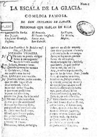 La escala de la gracia / de don Fernando de Zarate | Biblioteca Virtual Miguel de Cervantes