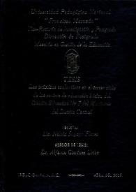 Las prácticas evaluativas en el tercer ciclo de los centros de educación básica del distrito educativo nº. 7 del municipio del Distrito Central / Nolvia Suyapa Flores | Biblioteca Virtual Miguel de Cervantes