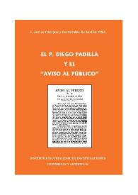 El P. Diego Padilla y el "Aviso al público" / F. Javier Campos y Fernández de Sevilla | Biblioteca Virtual Miguel de Cervantes