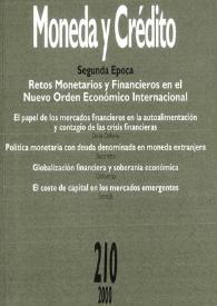 Moneda y Crédito. Núm. 210, 2000 | Biblioteca Virtual Miguel de Cervantes