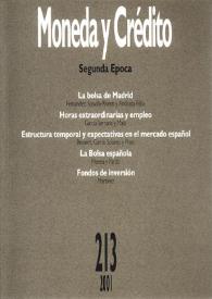 Moneda y Crédito. Núm. 213, 2001 | Biblioteca Virtual Miguel de Cervantes