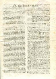 El quiteño libre. Año I, trimestre I, núm. 1, domingo 12 de mayo de 1833 | Biblioteca Virtual Miguel de Cervantes