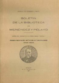Boletín de la Biblioteca de Menéndez Pelayo. 1933 | Biblioteca Virtual Miguel de Cervantes