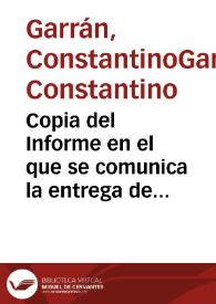 Copia del Informe en el que se comunica la entrega de Santa María la Real de Nájera a los RR. PP. Franciscanos de Cantabria. Se amplía con la copia de un discurso del Gobernador Civil y, finalmente, se pide ayuda para la restauración de dicho monasterio | Biblioteca Virtual Miguel de Cervantes