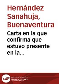 Carta en la que confirma que estuvo presente en la apertura de los cajones con pergaminos propiedad de Gayangos; envía una copia del inventario. También informa que las excavaciones en la Cantera del Puerto están paralizadas por culpa de las bajas habidas en el presidio. | Biblioteca Virtual Miguel de Cervantes