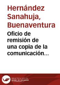 Oficio de remisión de una copia de la comunicación enviada al Gobernador Civil de Tarragona pidiendo su intervención ante el derribo de algunas de las celosías de piedra que adornan las ventanas ojivales de la catedral de Tarragona. | Biblioteca Virtual Miguel de Cervantes