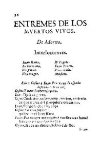 Entremes de los muertos vivos / de Moreto | Biblioteca Virtual Miguel de Cervantes