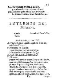 Entremes del Miserable / [de Venauente] | Biblioteca Virtual Miguel de Cervantes