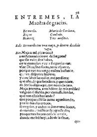 Entremes, La maestra de gracias / [de Velmonte] | Biblioteca Virtual Miguel de Cervantes