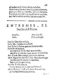 Entremes, El sueño del perro / [de Venauente] | Biblioteca Virtual Miguel de Cervantes