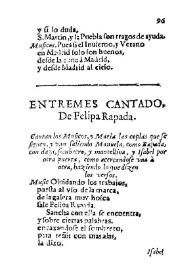 Entremes cantado, de Felipa rapada / [de Antonio de la Cueua] | Biblioteca Virtual Miguel de Cervantes