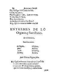 Entremes de los organos, y sacristanes / De Benauente | Biblioteca Virtual Miguel de Cervantes