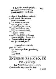 Entremes famoso, De Pan y Siringa / De D. Gil de Armesto y Castro | Biblioteca Virtual Miguel de Cervantes
