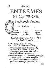 Entremes de las visiones / de Don Francisco Candamo | Biblioteca Virtual Miguel de Cervantes