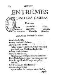 Entremes de Las locas caseras / [Alonso de Olmedo] | Biblioteca Virtual Miguel de Cervantes