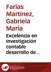 Excelencia en Investigación contable desarrollo de competencias de uso y acceso a la información | Biblioteca Virtual Miguel de Cervantes