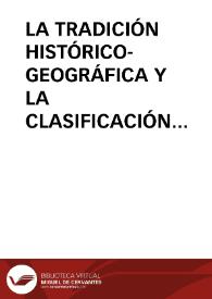 LA TRADICIÓN HISTÓRICO-GEOGRÁFICA Y LA CLASIFICACIÓN DE LOS CUENTOS / Prat Ferrer, Juan José | Biblioteca Virtual Miguel de Cervantes