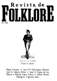 Revista de Folklore. Tomo 9b. Núm. 108, 1989 | Biblioteca Virtual Miguel de Cervantes