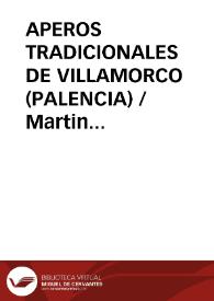 APEROS TRADICIONALES DE VILLAMORCO (PALENCIA) / Martin Criado, Arturo | Biblioteca Virtual Miguel de Cervantes