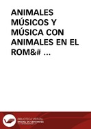 ANIMALES MÚSICOS Y MÚSICA CON ANIMALES EN EL ROMÁNICO HISPÁNICO / Porras Robles, Faustino | Biblioteca Virtual Miguel de Cervantes