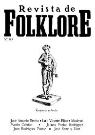 Revista de Folklore. Tomo 5b. Núm. 60, 1985 | Biblioteca Virtual Miguel de Cervantes