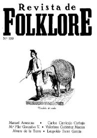 Revista de Folklore. Tomo 10a. Núm. 109, 1990 | Biblioteca Virtual Miguel de Cervantes