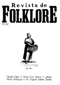 Revista de Folklore. Tomo 9b. Núm. 107, 1989 | Biblioteca Virtual Miguel de Cervantes