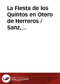 La Fiesta de los Quintos en Otero de Herreros / Sanz, Ignacio | Biblioteca Virtual Miguel de Cervantes