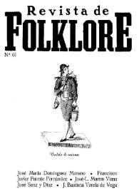 Revista de Folklore. Tomo 6a. Núm. 61, 1986 | Biblioteca Virtual Miguel de Cervantes
