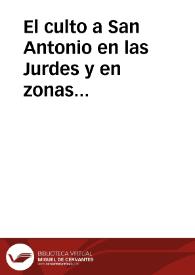 El culto a San Antonio en las Jurdes y en zonas aledañas. / Barroso Gutierrez, Félix | Biblioteca Virtual Miguel de Cervantes