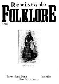 Revista de Folklore. Tomo 19b. Núm. 228, 1999 | Biblioteca Virtual Miguel de Cervantes