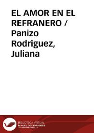 EL AMOR EN EL REFRANERO / Panizo Rodriguez, Juliana | Biblioteca Virtual Miguel de Cervantes