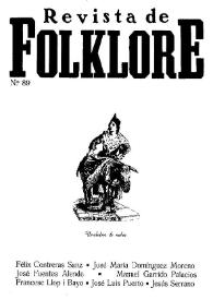 Revista de Folklore. Tomo 8a. Núm. 89, 1988 | Biblioteca Virtual Miguel de Cervantes