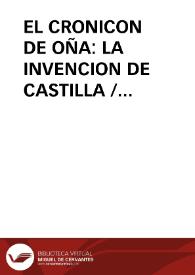 EL CRONICON DE OÑA: LA INVENCION DE CASTILLA / Atienza, Román | Biblioteca Virtual Miguel de Cervantes