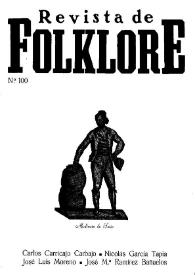 Revista de Folklore. Tomo 9a. Núm. 100, 1989 | Biblioteca Virtual Miguel de Cervantes