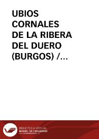 UBIOS CORNALES DE LA RIBERA DEL DUERO (BURGOS) / Martin Criado, Arturo | Biblioteca Virtual Miguel de Cervantes