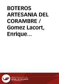BOTEROS ARTESANIA DEL CORAMBRE / Gomez Lacort, Enrique / IGLESIAS GARCIA | Biblioteca Virtual Miguel de Cervantes