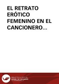 EL RETRATO ERÓTICO FEMENINO EN EL CANCIONERO EXTREMEÑO: 5. “A MI NOVIA LE PICÓ” / Dominguez Moreno, José María | Biblioteca Virtual Miguel de Cervantes