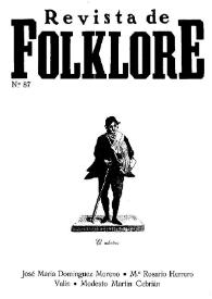 Revista de Folklore. Tomo 8a. Núm. 87, 1988 | Biblioteca Virtual Miguel de Cervantes