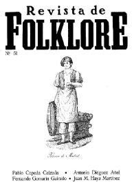 Revista de Folklore. Tomo 5a. Núm. 51, 1985 | Biblioteca Virtual Miguel de Cervantes