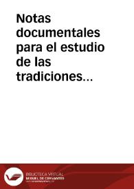 Notas documentales para el estudio de las tradiciones populares de la Comarca de Los Oteros / Alonso Ponga, José Luis | Biblioteca Virtual Miguel de Cervantes