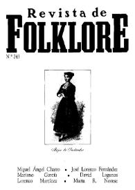 Revista de Folklore. Tomo 21a. Núm. 243, 2001 | Biblioteca Virtual Miguel de Cervantes