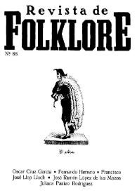 Revista de Folklore. Tomo 8a. Núm. 88, 1988 | Biblioteca Virtual Miguel de Cervantes
