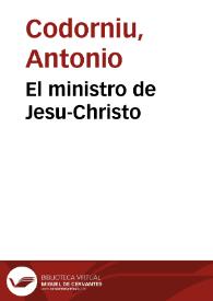 El ministro de Jesu-Christo | Biblioteca Virtual Miguel de Cervantes