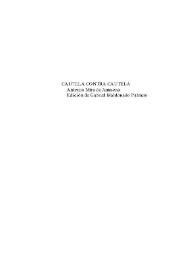 Cautela contra cautela / Antonio Mira de Amescua ; ed. Gabriel Maldonado Palmero | Biblioteca Virtual Miguel de Cervantes