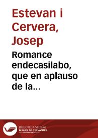 Romance endecasilabo, que en aplauso de la proclamacion del rey N. señor | Biblioteca Virtual Miguel de Cervantes